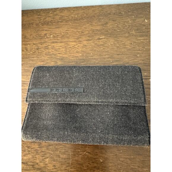 PRADA Black Fabric Large Trifold Wallet - Picture 2 of 5